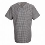 Checked V-Neck Chef Shirt