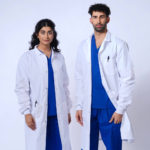 Unisex Specialized Cuffed Lab Coat with Snaps or Buttons