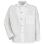 Snap-Front Spun Polyester Short Butcher Coat