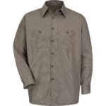 Men's Long Sleeve Microcheck Uniform Shirt