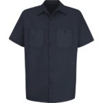 Men's Short Sleeve Wrinkle-Resistant Cotton Work Shirt