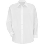 Men's Long Sleeve Specialized Pocketless Polyester Work Shirt