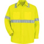 Men's Hi-Visibility Long Sleeve Work Shirt - Type R, Class 2