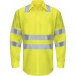 Men's Hi-Visibility Long Sleeve Ripstop Work Shirt - Type R, Class 3
