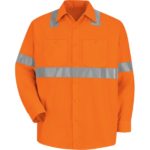 Men's Hi-Visibility Long Sleeve Work Shirt - Type R, Class 2